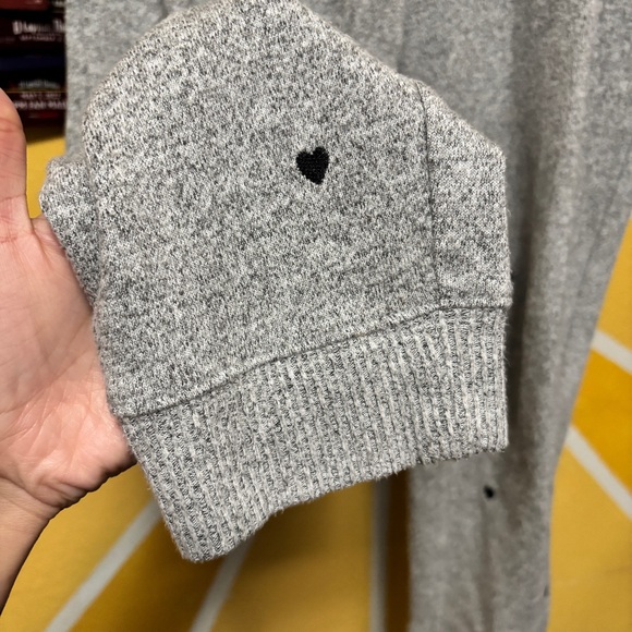 Rails Oakland Heart Print Joggers Melange Grey Black Hearts Size Large - Picture 5 of 10